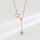 Star Pendant Necklace with Diamond Star Necklace