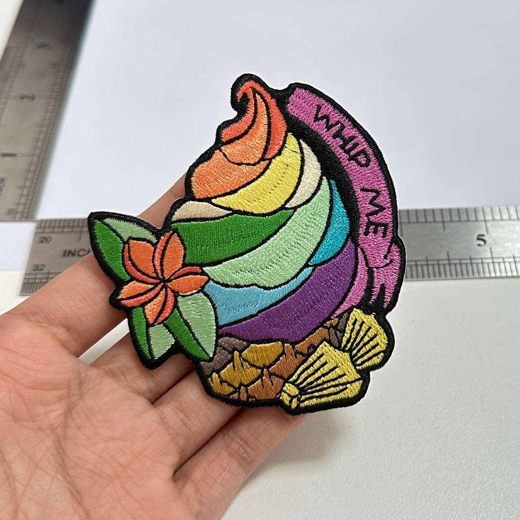 Rainbow Whip Me Embroidered Patch