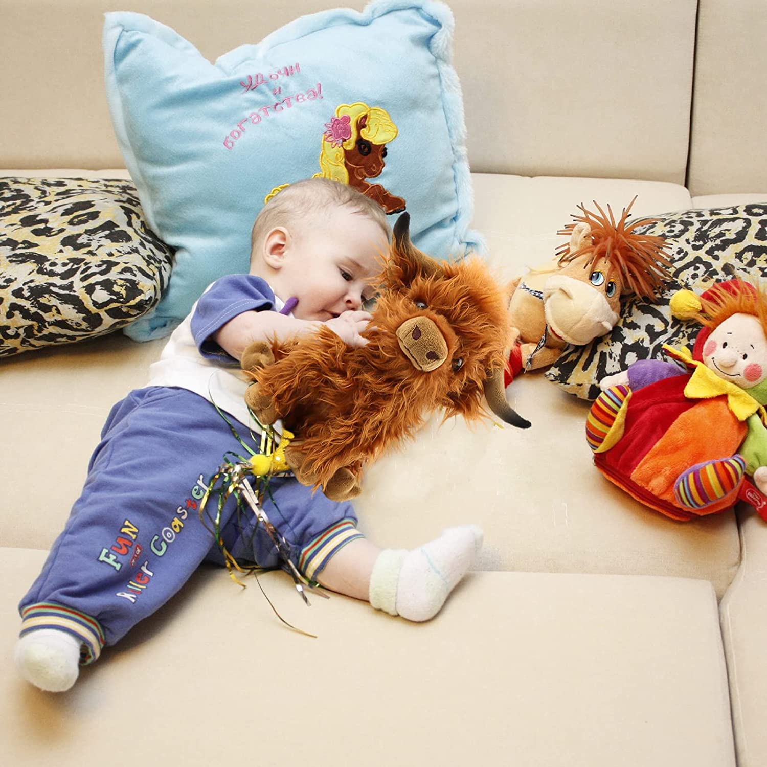 Realistic Soft Highland Cow Plush Toys