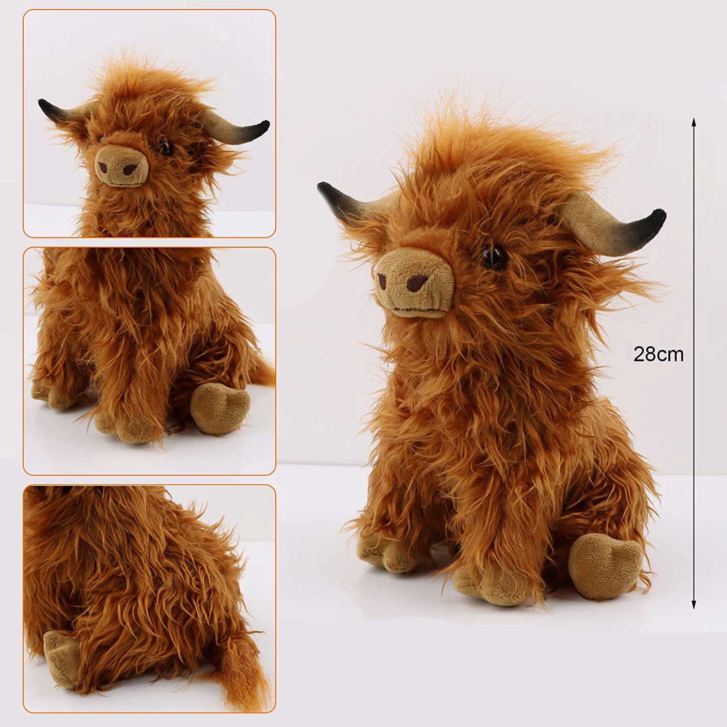 Realistic Soft Highland Cow Plush Toys