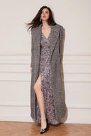Purple Floral Sparkle Split Maxi Dress | ZAKAPOP