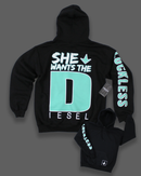 She Wants the Diesel | Funny Men's and Women's Black Country Hoodie