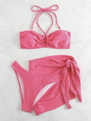Sexy Halterneck Three-Piece Bikini Set | ZAKAPOP