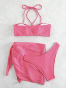 Sexy Halterneck Three-Piece Bikini Set | ZAKAPOP