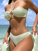 Sexy Halterneck Three-Piece Bikini Set | ZAKAPOP