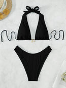 Sexy Shell-Embellished Two-Piece Bikini Set | ZAKAPOP