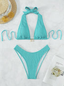 Sexy Shell-Embellished Two-Piece Bikini Set | ZAKAPOP