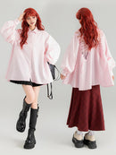 Sheer Black Short-Sleeve Shirt with Intricate Butterfly Embroidery | ZAKAPOP