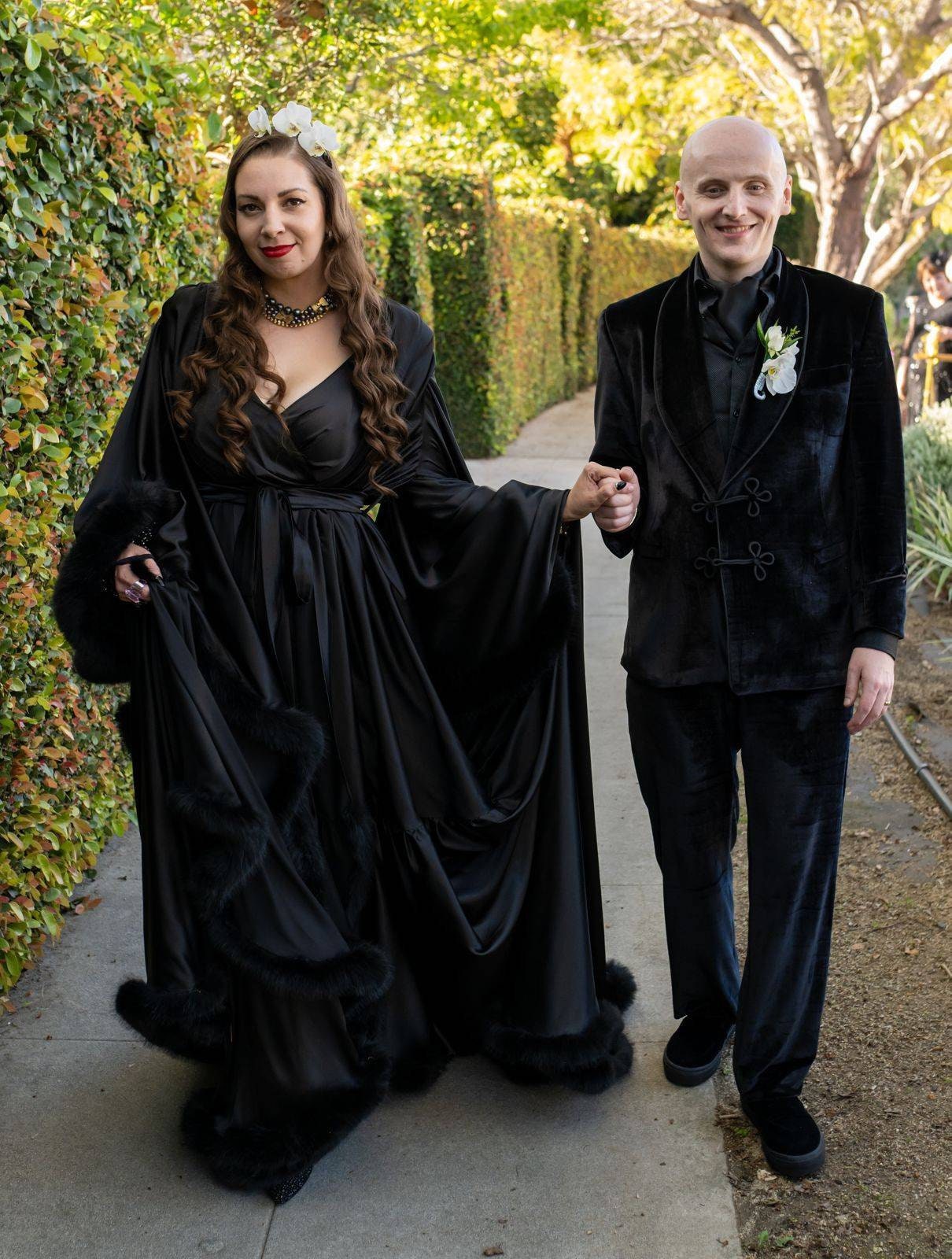 Luxury Satin Feather Bridal Robe | Victorian Style Wedding &amp; Photoshoot Robe