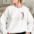 Smiling Friends Embroidered Sweatshirt – Minimalist Meme Character Crewneck, Funny Family Group Gift