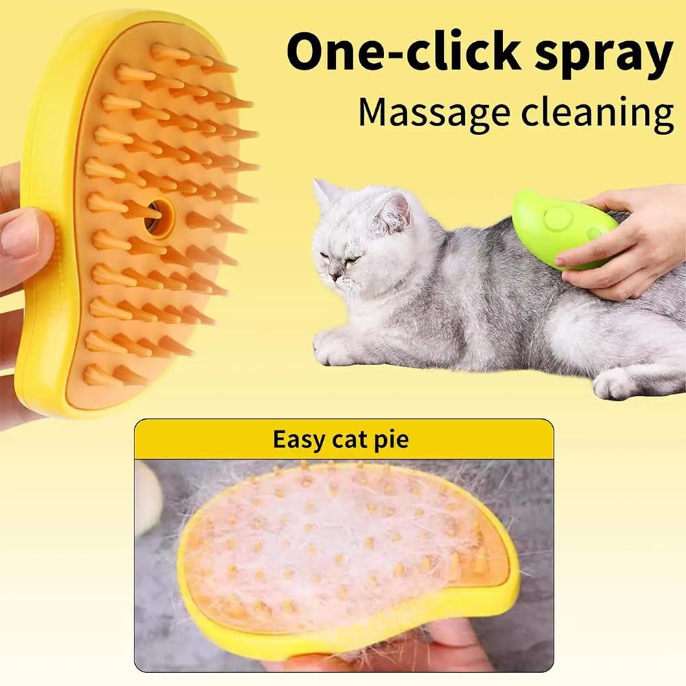 Steamy Pet Brush for Dogs&Cats, Steaming for Grooming | ZAKAPOP