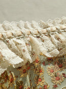 Sunflower Embroidered Lace Herringbone Corset | ZAKAPOP