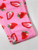 Three-Piece Strawberry Pattern Gauze Bikini | ZAKAPOP