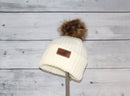Toddler Acrylic Ribbed Cuff with Pom Hat