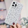 White Leopard Pattern Print Protective Phone Case | ZAKAPOP