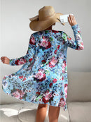 Women's Floral Print Three-Piece Set Swimsuit with Long-Sleeve Hoodie | ZAKAPOP
