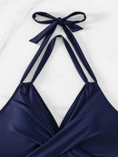 Women's New Solid Color Mesh One-Piece Swimwear | ZAKAPOP