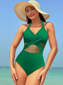 Women's New Solid Color Mesh One-Piece Swimwear | ZAKAPOP