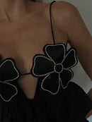 Women's Sexy Floral Decorative Crop Top | ZAKAPOP