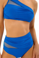 Women's Sexy Mesh One-Shoulder Bikini Swimsuit | ZAKAPOP