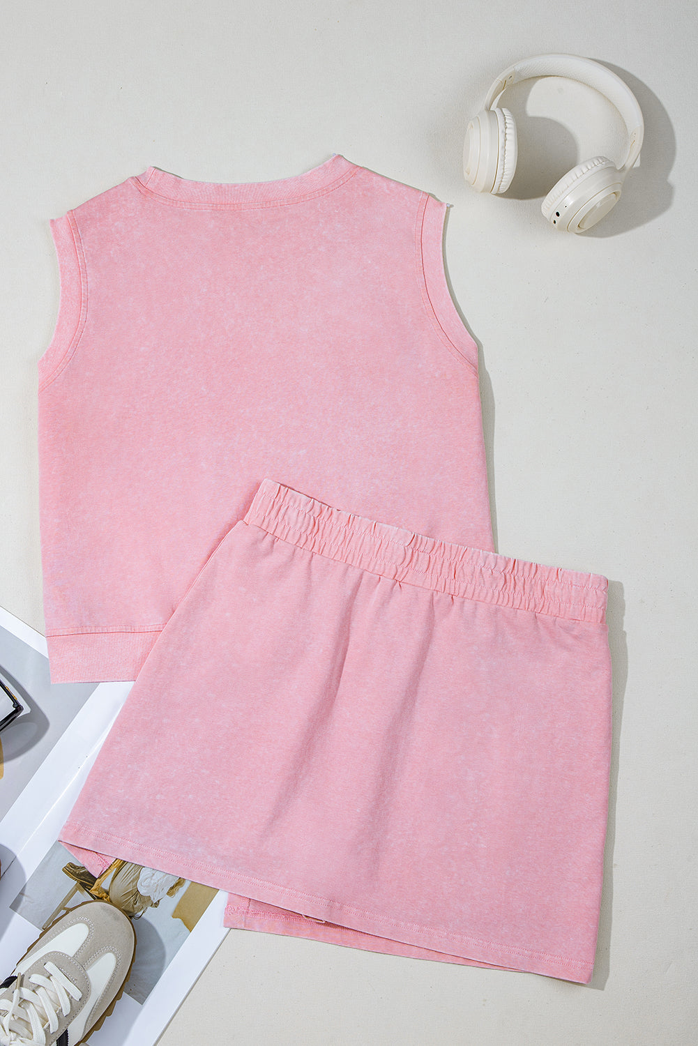 Mineral Wash Tank Top &amp; Lined Skort Set