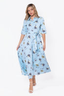 Anika Dress (Blue Flower)