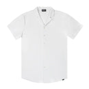 Men’s Short Sleeve Tailored Fit Button-Down Shirt – Arctic White