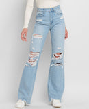 90s Vintage Super High Rise Flare Jeans