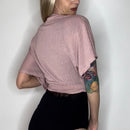 Cropped Sweater Knit Wrap Top Ballet Warm Up - Mauve
