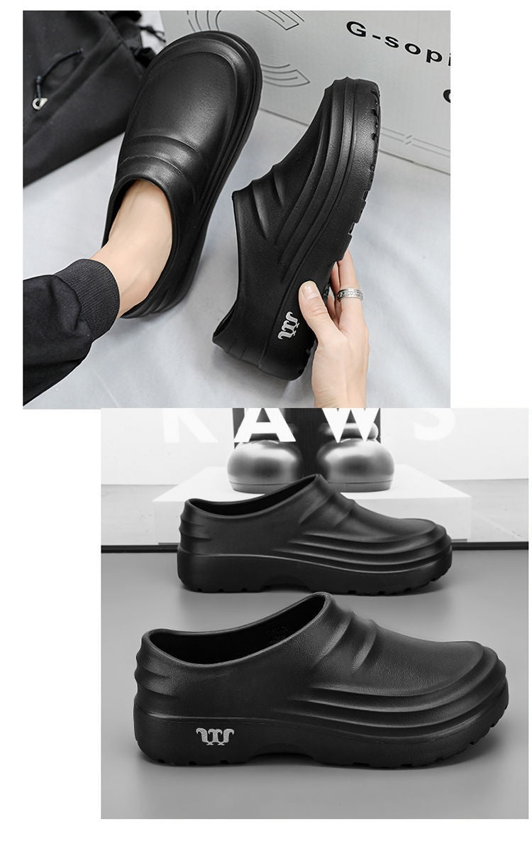 Men's Waterproof Non-Slip Work Shoes - Chef Kitchen Hospital EVA Slip-On Casual Footwear