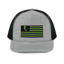 Flag Embroidered Neon Green (Snapback)