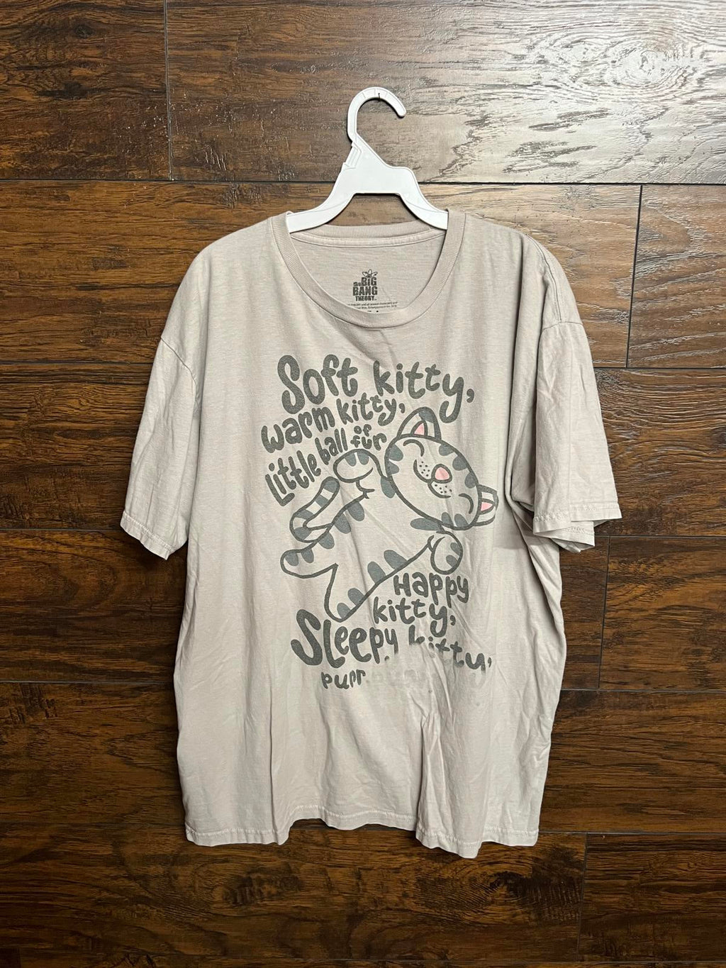 T-shirt Big Bang Theory TV Show Soft Kitty Warm Kitty Song L