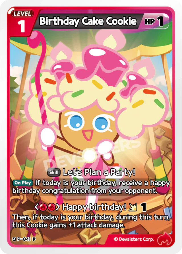 Birthday Cake Cookie P-041 P | Promo Card