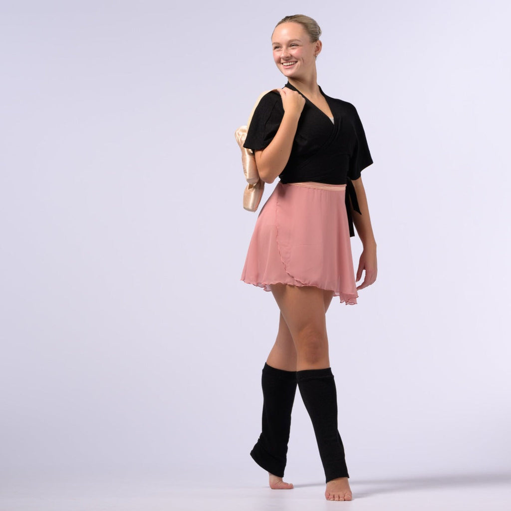 Sweater Knit Knee High Ballet Leg Warmers Luxe Black