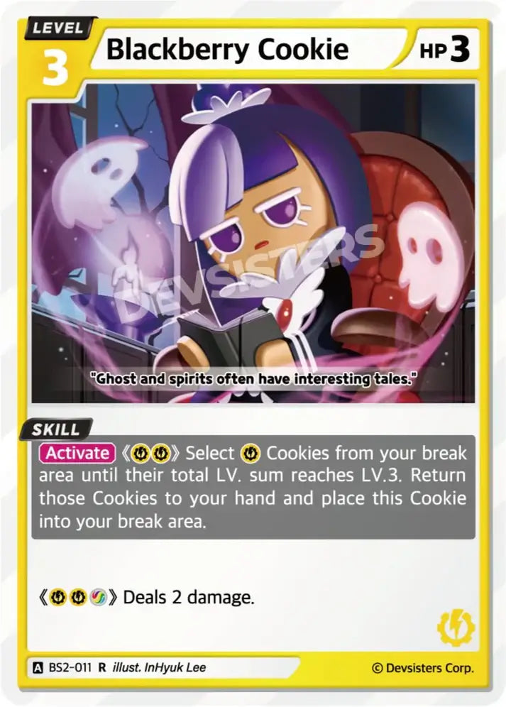 Blackberry Cookie (BS2-011) R – Elegant Ghostly Butler | Cookie Run TCG Rare Card