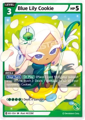 Blue Lily Cookie (BS1-054) SR – Brave Starter | Cookie Run TCG Single Card