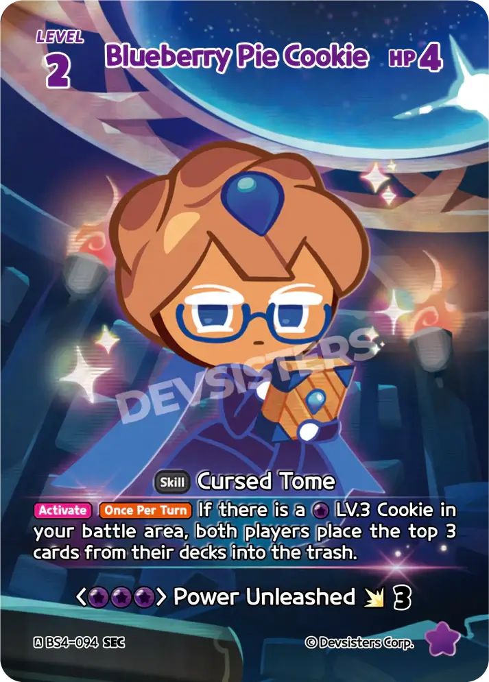 CookieRun TCG - Blueberry Pie Cookie [BS4-094 SEC] | Cookie Run TCG Secret Card