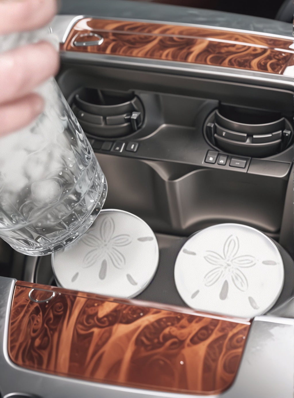 Egret Car Coasters