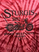 2012 Biker Black HIlls Sturgis Tie Dye T-shirt Bald Eagle L
