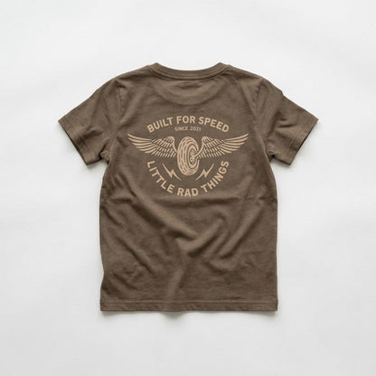 THE WINGED MECHANIC TEE - BROWN
