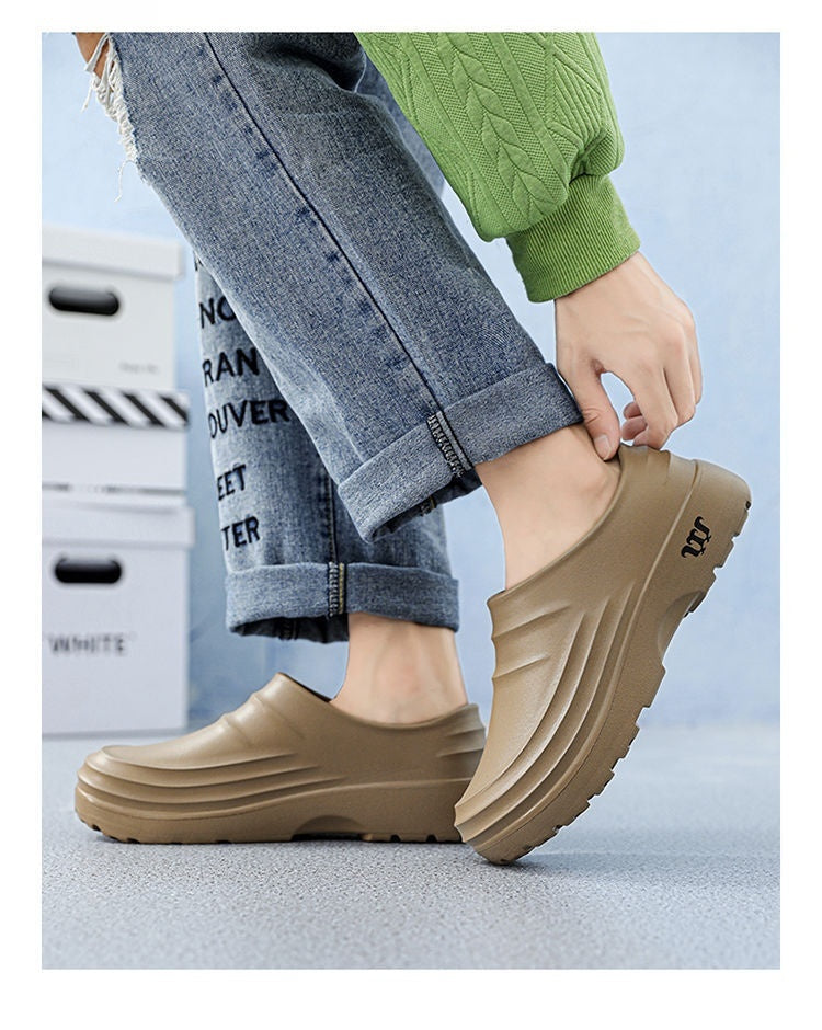 Men's Waterproof Non-Slip Work Shoes - Chef Kitchen Hospital EVA Slip-On Casual Footwear