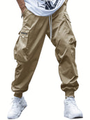 Men’s Multi‑Pocket Drawstring Cargo Pants
