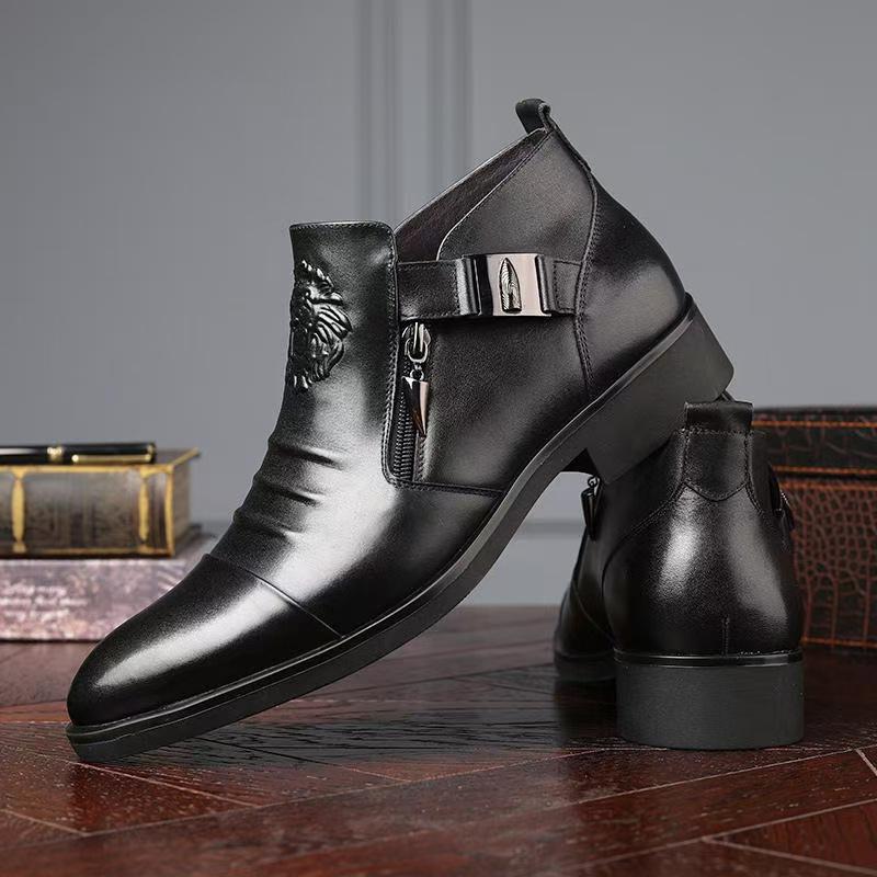 Men's High-Top Denim Business Shoes