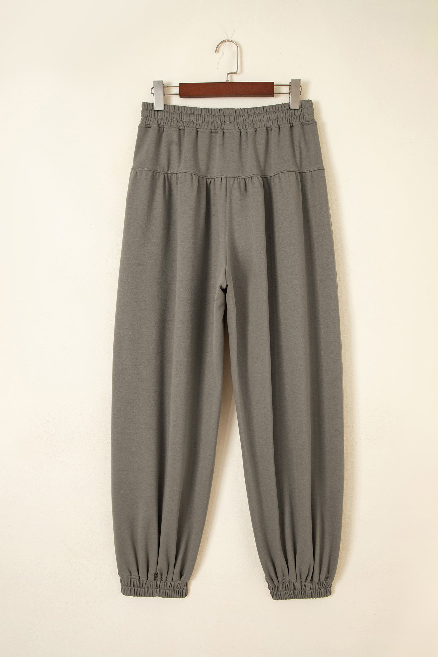 Drawstring Elastic Waist Wide Leg Pants