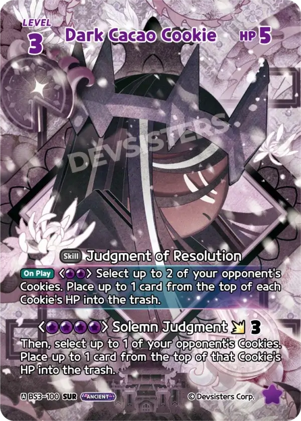 Dark Cacao Cookie BS3-100 SUR | Super Ultra Rare Card