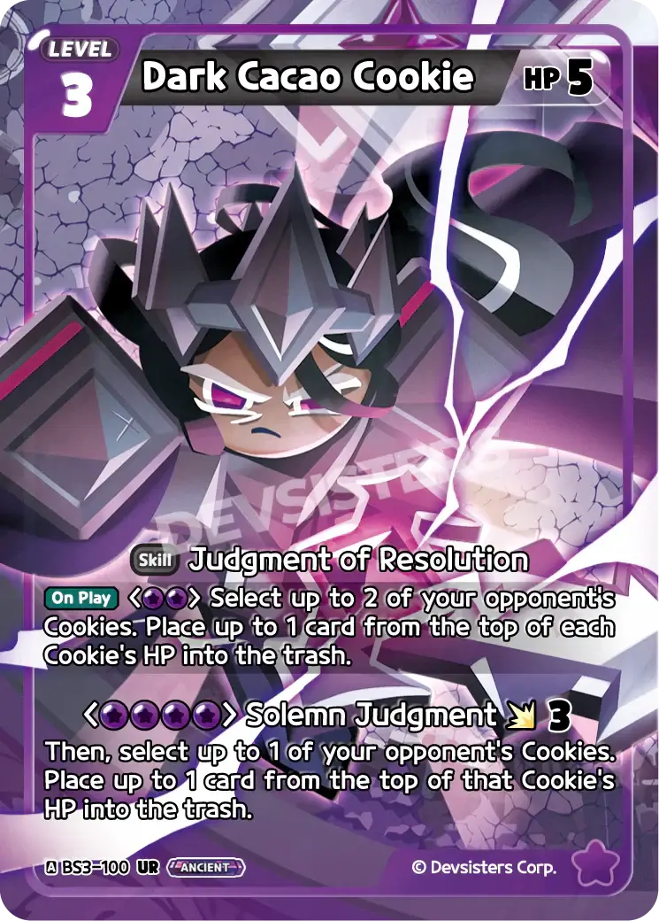 Dark Cacao Cookie (BS3-100) UR – Brave Adventure | Cookie Run TCG Single Card