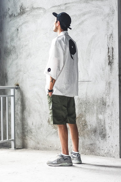 White Magatama Kimono Shirt
