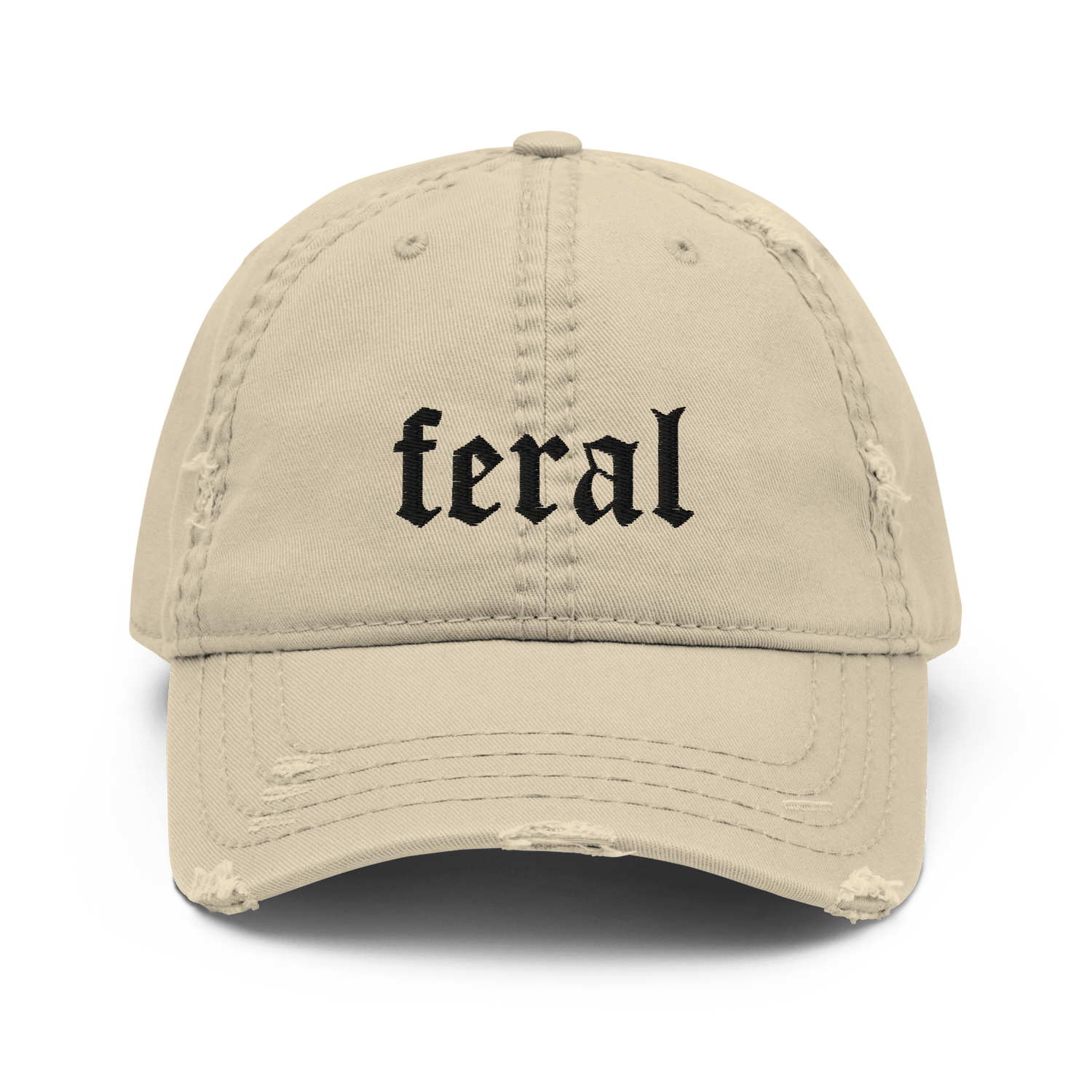 Feral Blackout Distressed Dad Hat