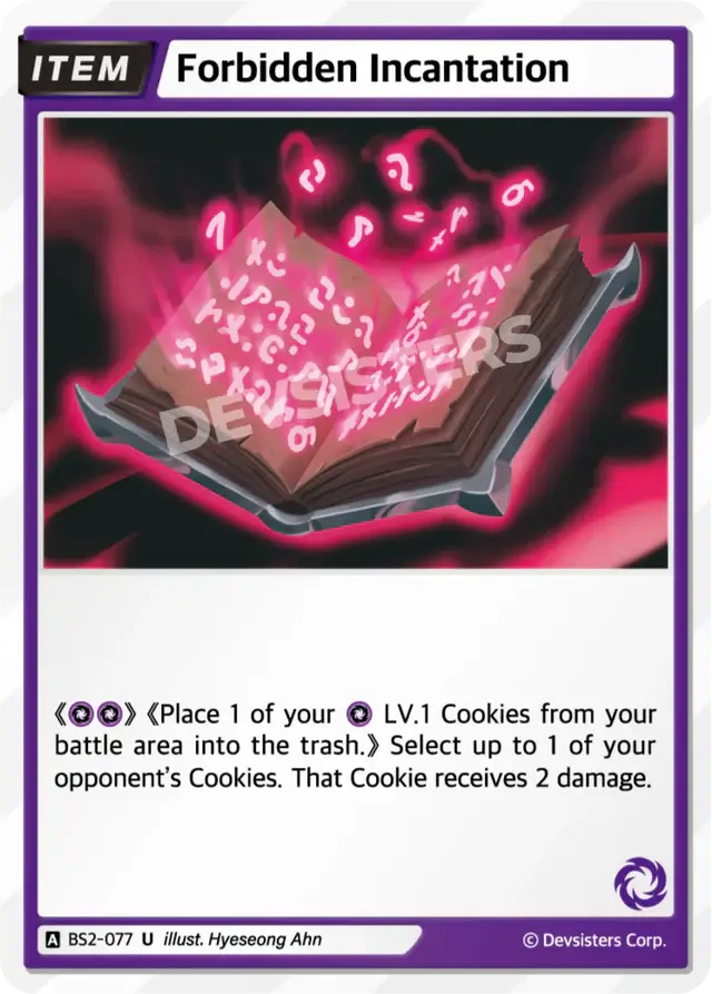 Forbidden Incantation BS2-077 U | Uncommon Card