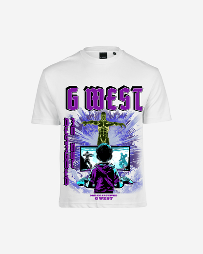 G West Game of G Baby Blue Black Oversized T-Shirt Mens